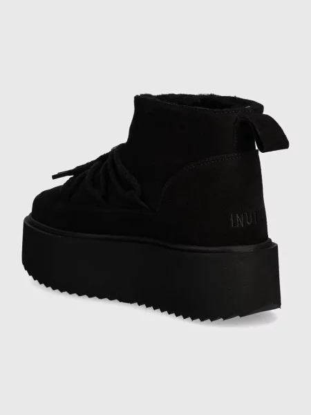 Замшевые классические сапоги Inuikii на платформе черные