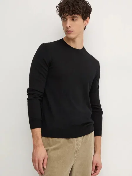 Volnen pulover Sisley črna