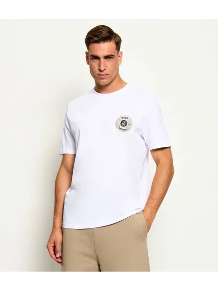 HUGO Tricou Durectee alb