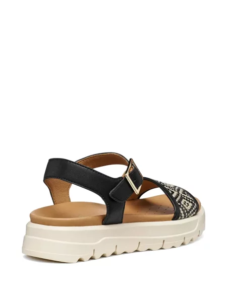 Sandale Geox cu imprimeu geometric negru
