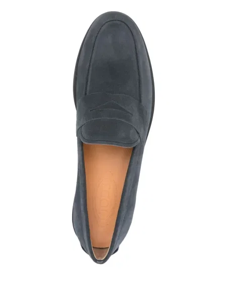 Pantofi loafer Tod's din piele de căprioară albastru