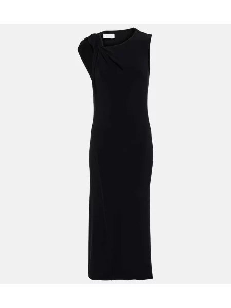 Rochie midi Sportmax din jerseu până la genunchi de costum negru
