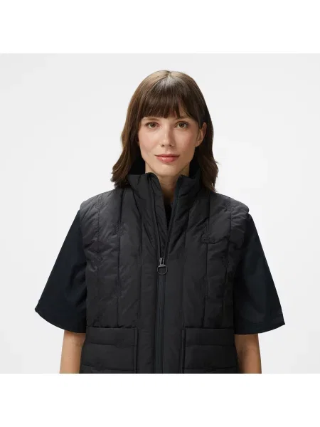Жилет Lacoste с капюшоном с лого черный