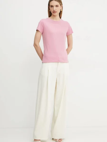 BOSS Orange jeansy high waist beżowe