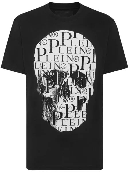 Tricou Philipp Plein cu strasuri negru