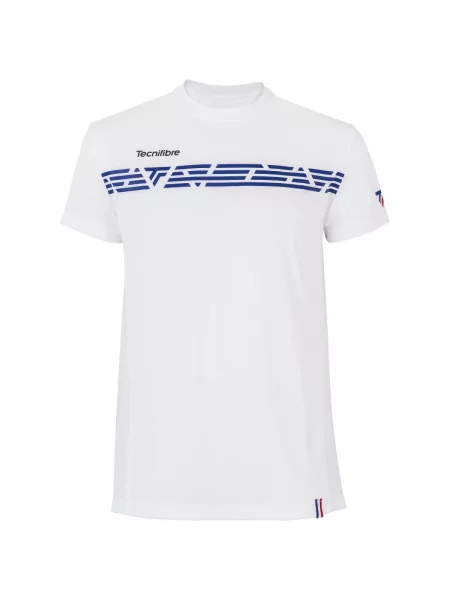 Koszulka tenisowa chłopięca z krótkim rękawem Tecnifibre Airmesh biała
