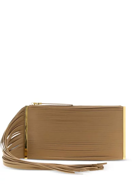 Kožna clutch torbica Elisabetta Franchi na rese
