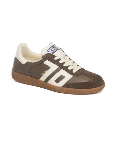 Sneakersy Back70 skórzane brązowe