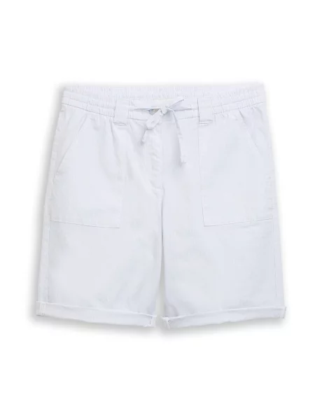 TOM TAILOR Pantaloni albastru deschis alb