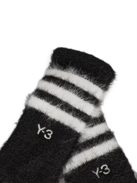 Mănuși Y-3 cu broderie negru
