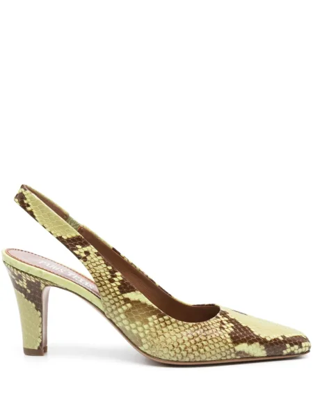 Pantofi cu toc Paris Texas din piele verde