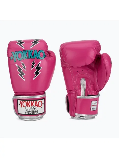 Boxerské rukavice YOKKAO Stadium fuchsia růžové