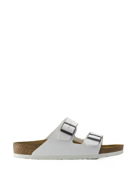 Sandale Birkenstock cu cataramă alb