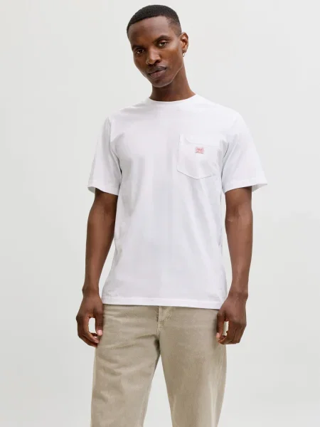 JACK & JONES Tricou JPRBLUCALEB' alb