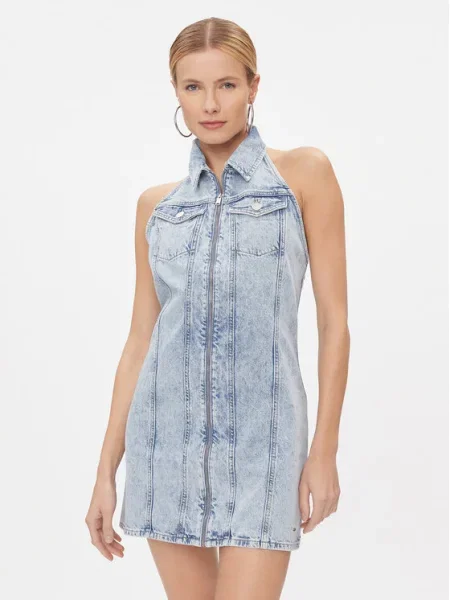 Tommy Jeans Rochie de blugi celest albastru