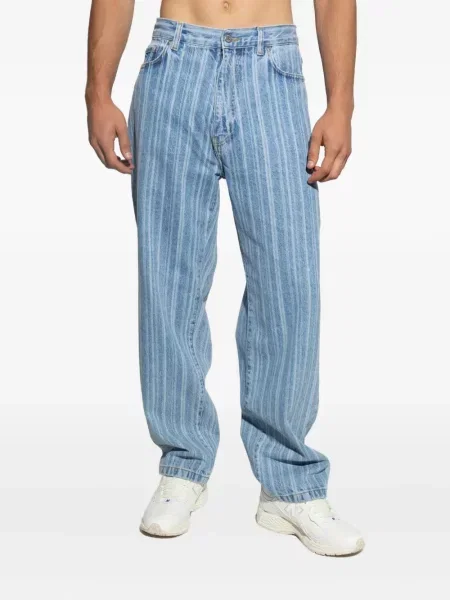 Blugi Carhartt Wip cu dungi albastru