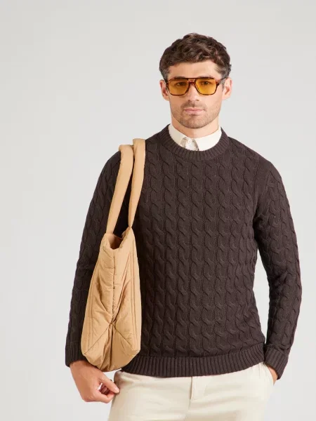 Only & Sons Pulover ONSKicker temno rjava