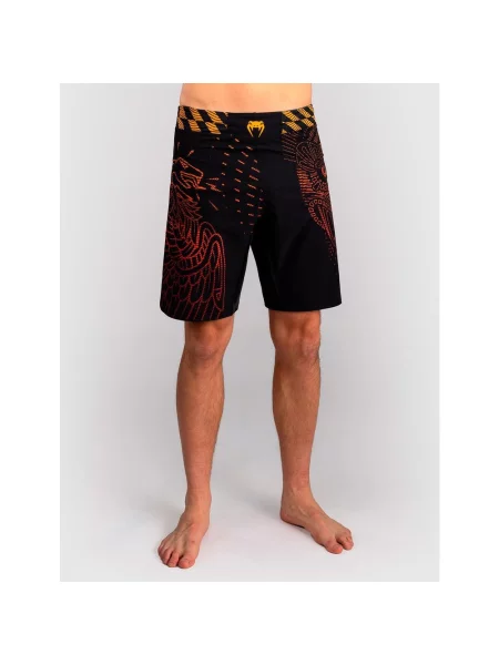 Spodenki Venum Quetzal Fury Fightshort czerwone pomarańczowe S czarne