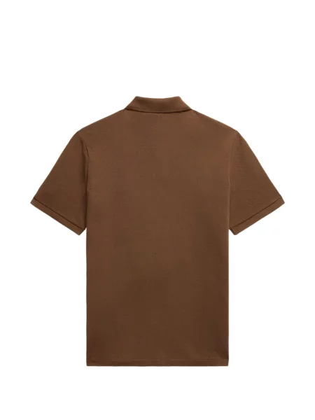 Tricou polo Polo Ralph Lauren cu glugă cu blană cu broderie roșu