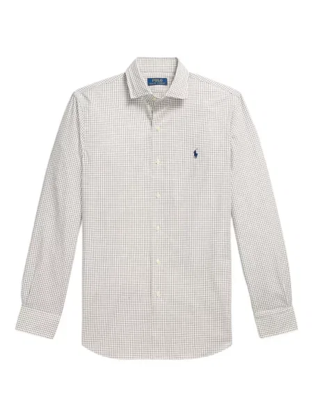 Șapcă Polo Ralph Lauren cu broderie din țesătură twill în carouri albastru