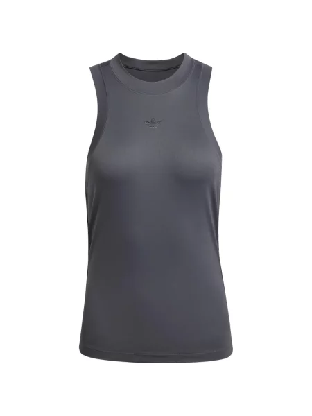 Top Adidas cu dungi cu imagine lung alb