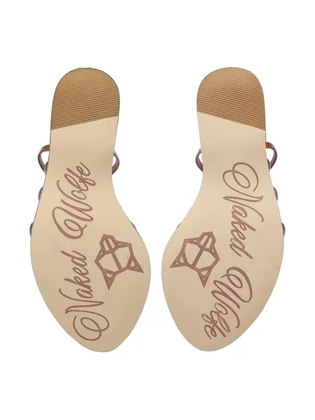 Тигровые босоножки Naked Wolfe коричневые