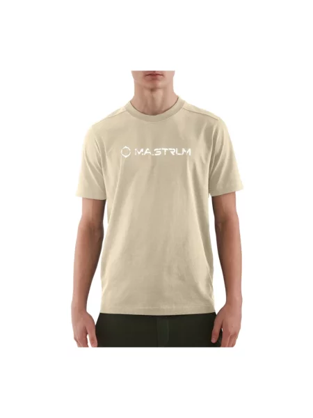 Koszulka Ma.strum z logo beżowa