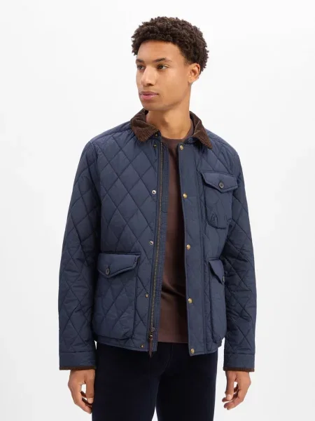Kurtka Polo Ralph Lauren pikowana niebieska