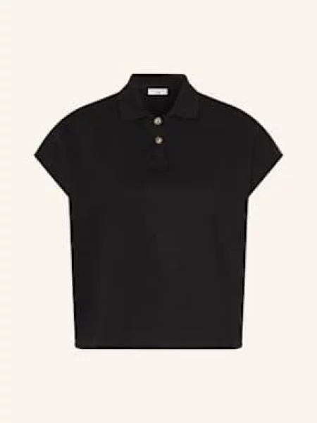 Koszulka polo z krótką listwą guzikową Marc O'polo Denim czarna