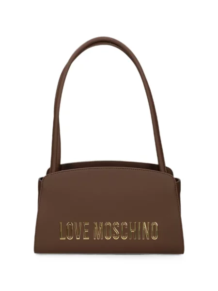 Torbica Love Moschino s autogramom smeđa