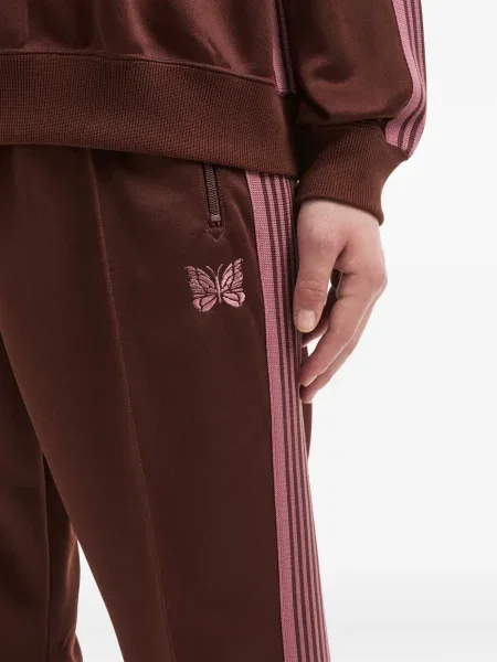 Pantaloni Needles cu broderie maro