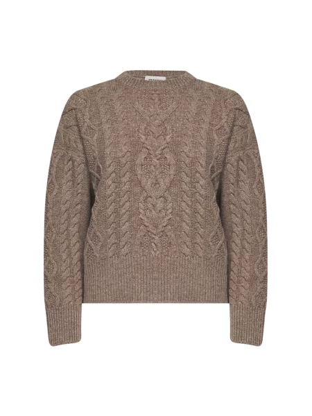 Weekend Max Mara sweter wełniany WKDALBEN brązowy