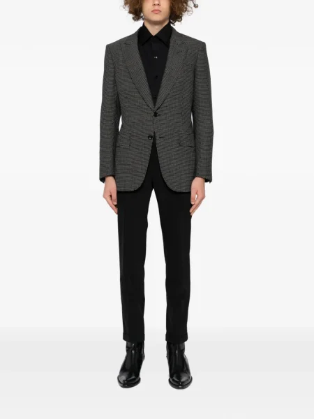 Cămașă Tom Ford din poplin negru