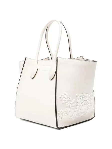 Geantă shopper Ermanno Scervino din piele alb