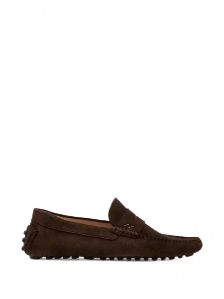 Pantofi loafer Forsa din piele de căprioară maro