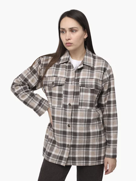 Сорочка повсякденна YUKI бавовна/вовна коричневий