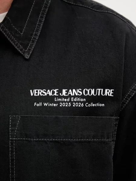 Сорочка Versace Jeans Couture regular класичний комір чорний
