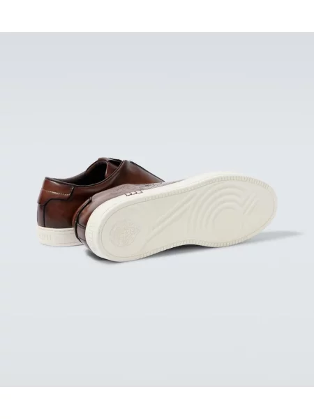 Sneakerși Berluti din piele slip-on maro