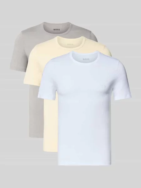 T-shirty o kroju slim fit z czystej bawełny w zestawie 3 szt. Boss