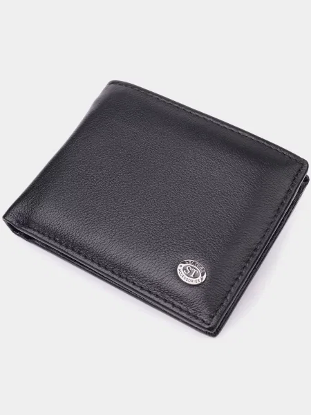 ST Leather Accessories Гаманець Шкіра чорний
