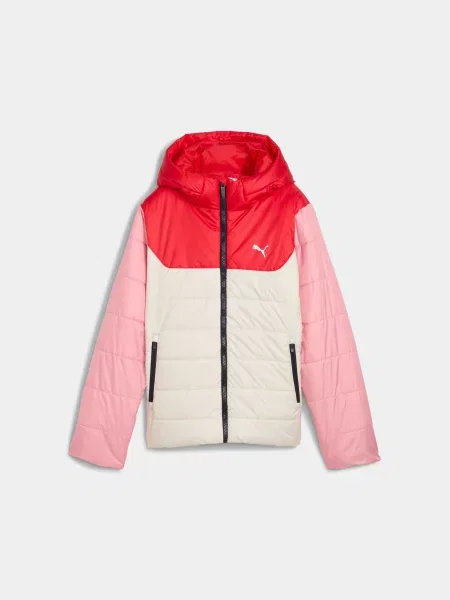 Дитяча Демісезонна куртка PUMA Ess Hooded Padded Jacket комбінований верх білий