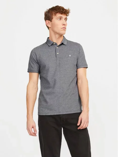 JACK & JONES Tričko JJEPaulos šedý melír bílá