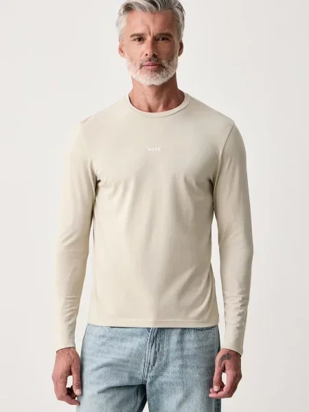 Tricou cu mânecă lungă Boss Orange bej