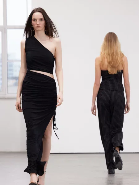 Lung rochie de seară Trendyol tricotate negru