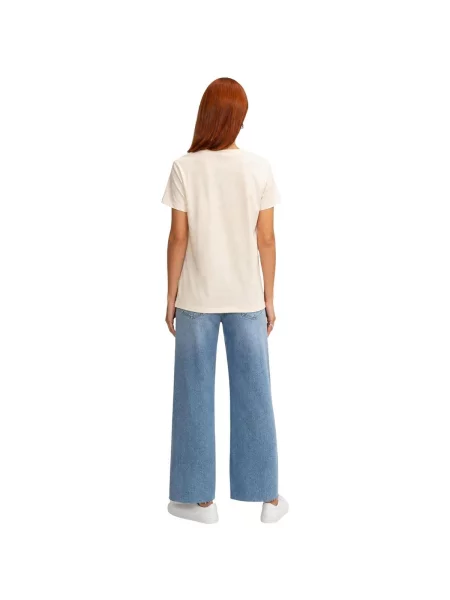 Tricou Guess cu model piele de șarpe bej