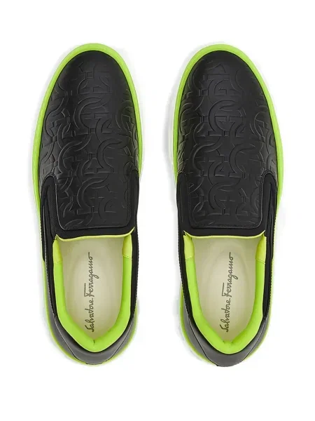Sneakerși Ferragamo slip-on negru