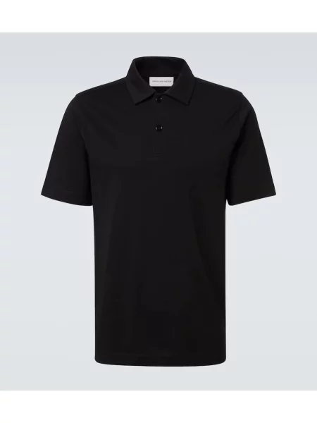 Polo Dries Van Noten din jerseu negru