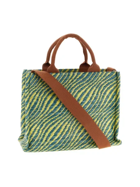 Shopperka Marni z logo zielona
