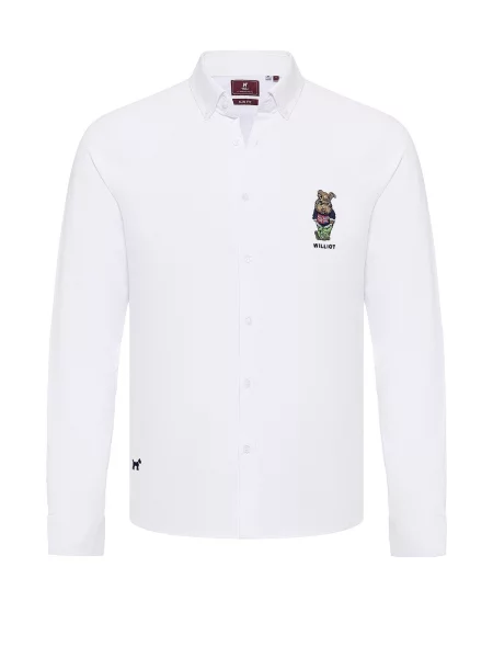 Williot Košile hnědá / zelená / černá bílá