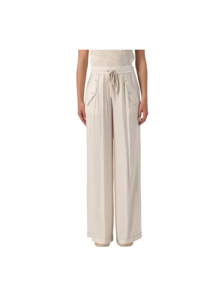 Spodnie Pinko z twillu różowe